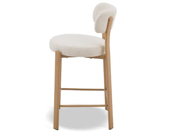 Nodus Counter Stool - Oak - Grey, 95cm H