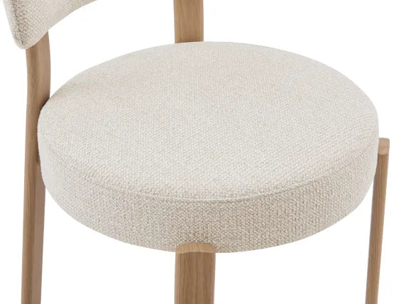 Nodus Counter Stool - Oak - Grey, 95cm H