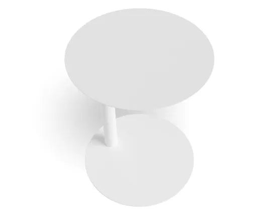 Nook Side Table - White, Wood, 40cm W
