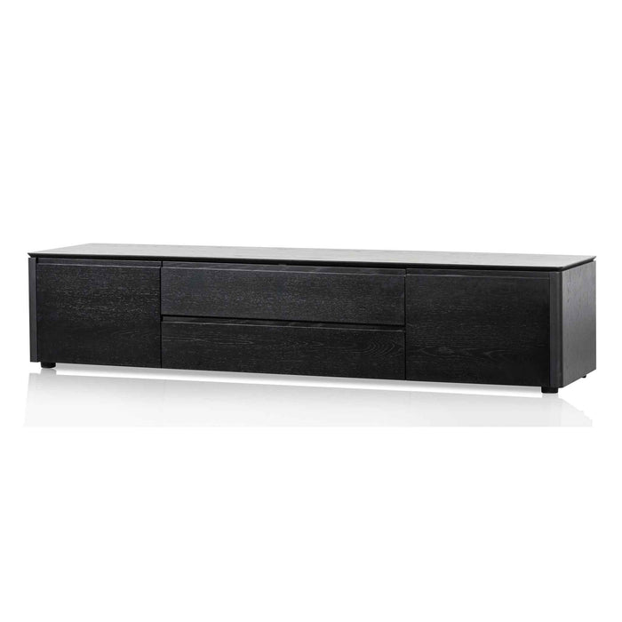 CTV6134-CN TV Entertainment Unit with Middle Drawer - Black Oak