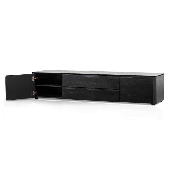 CTV6134-CN TV Entertainment Unit with Middle Drawer - Black Oak