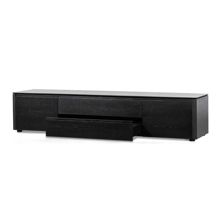 CTV6134-CN TV Entertainment Unit with Middle Drawer - Black Oak