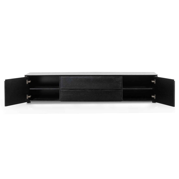 CTV6134-CN TV Entertainment Unit with Middle Drawer - Black Oak