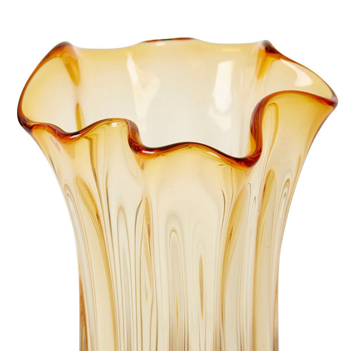 Timberly Vase - Amber, 30cm (H)