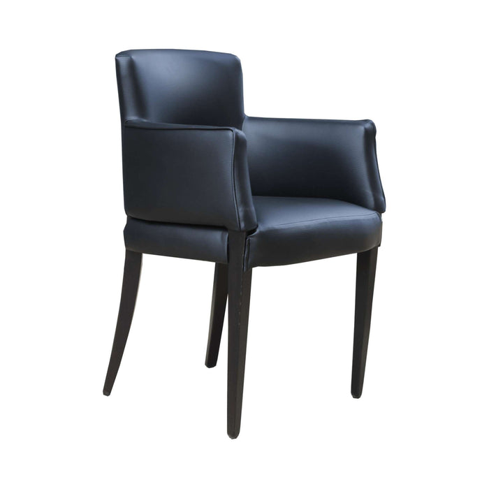 Durafurn Omega Arles Armchair - Black Dolaro Vinyl - Wenge H