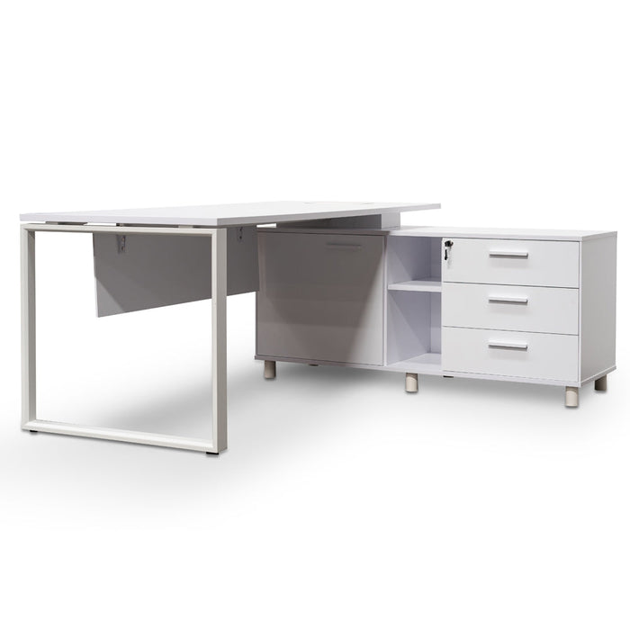 COT2347-SN 180cm Executive Office Desk Right Return - White