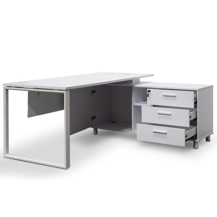 COT2347-SN 180cm Executive Office Desk Right Return - White