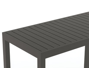 Halki Table - Outdoor - High Bar - 125cm x 65cm - Charcoal