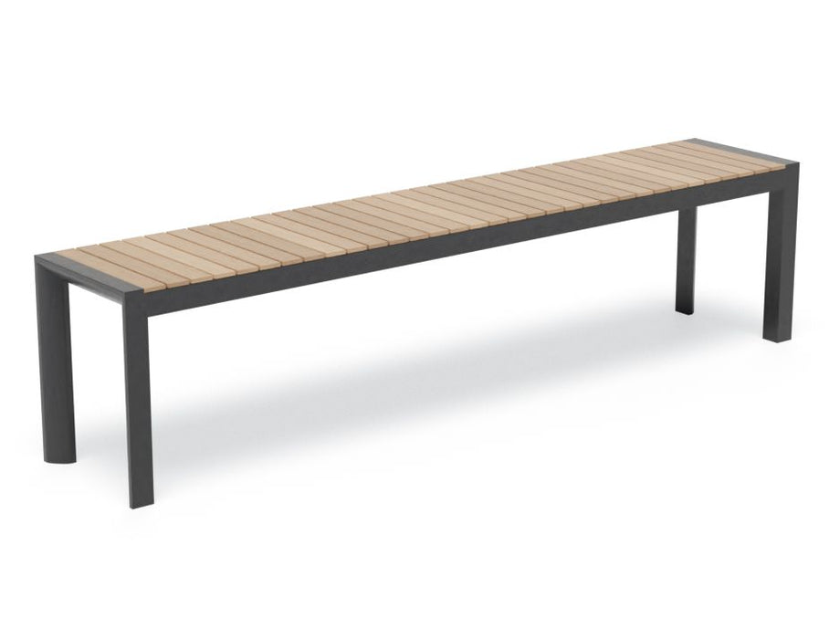 Vydel Bench Seat - Outdoor - 190cm - Teak - Charcoal