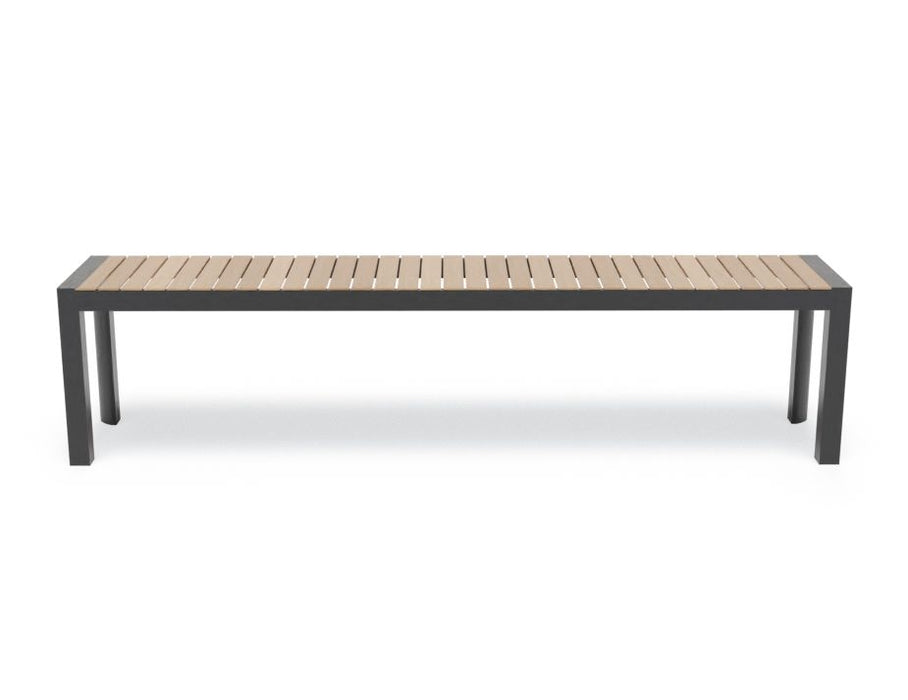 Vydel Bench Seat - Outdoor - 190cm - Teak - Charcoal