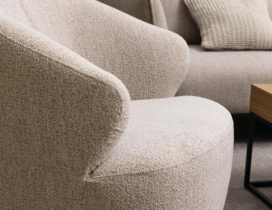 Mietta Swivel Lounge Chair - Oyster Grey