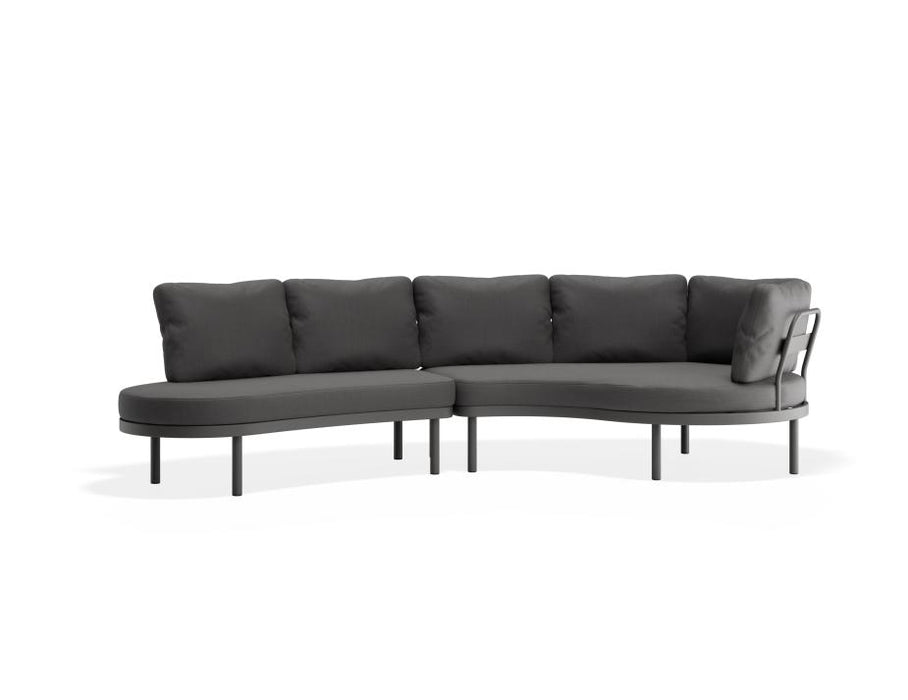 Aluna Sofa Left End Open - Charcoal - Outdoor
