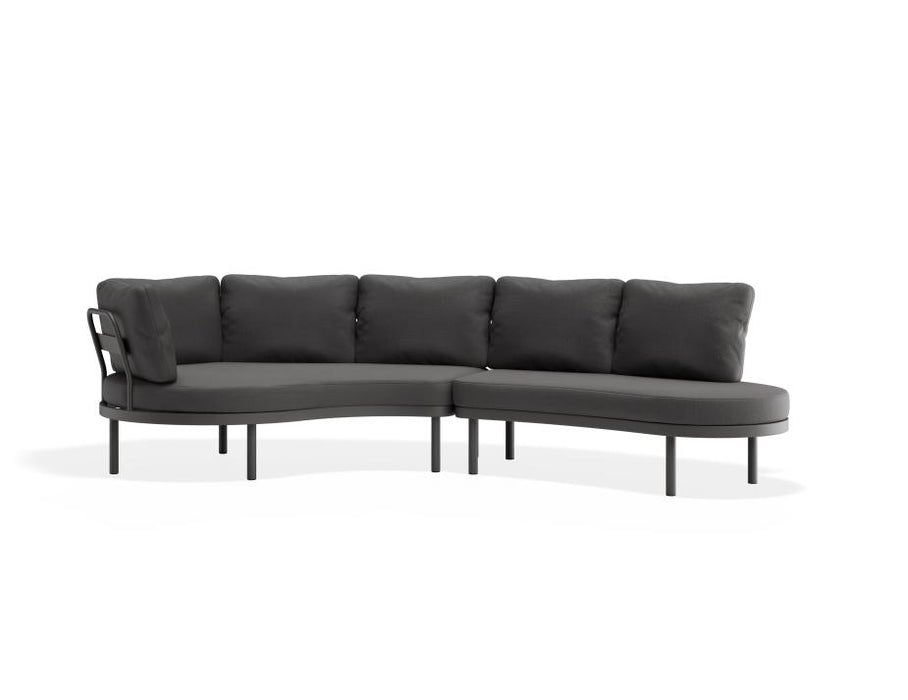Aluna Sofa Right End Open - Charcoal - Outdoor