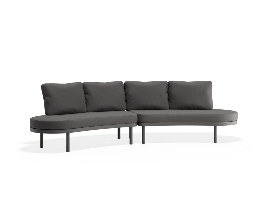 Aluna Sofa Open Ends - Charcoal - Outdoor