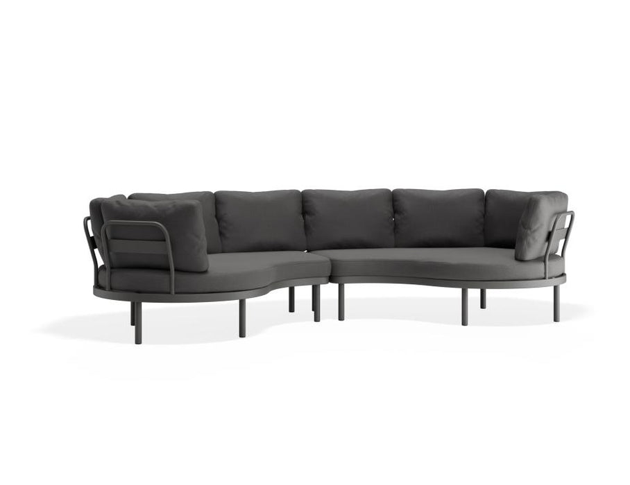 Aluna Sofa Return Ends - Charcoal - Outdoor