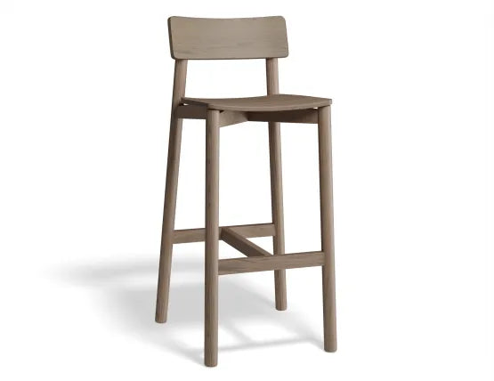 Andi Bar Stool - Walnut - 66cm Seat Height (Kitchen Bench height)
