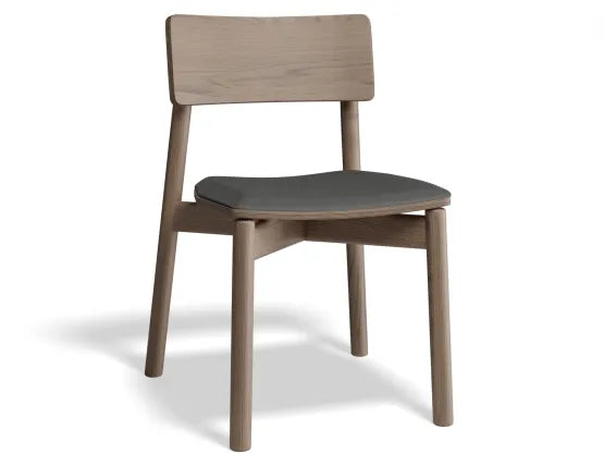 Andi Dining Chair - Walnut - Upholstered - Charcoal Fabric Seat Pad
