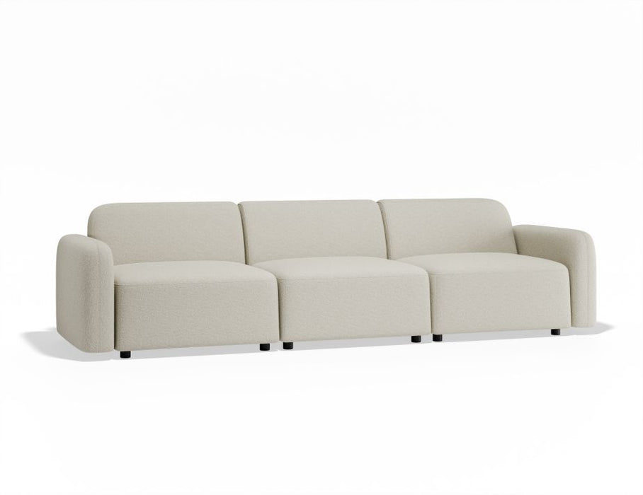 Atticus Modular Sofa - 3 Seater - Ivory Cream Fabric