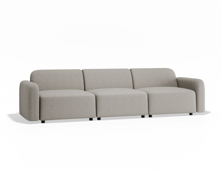 Atticus Modular Sofa - 3 Seater - Oyster Grey Fabric