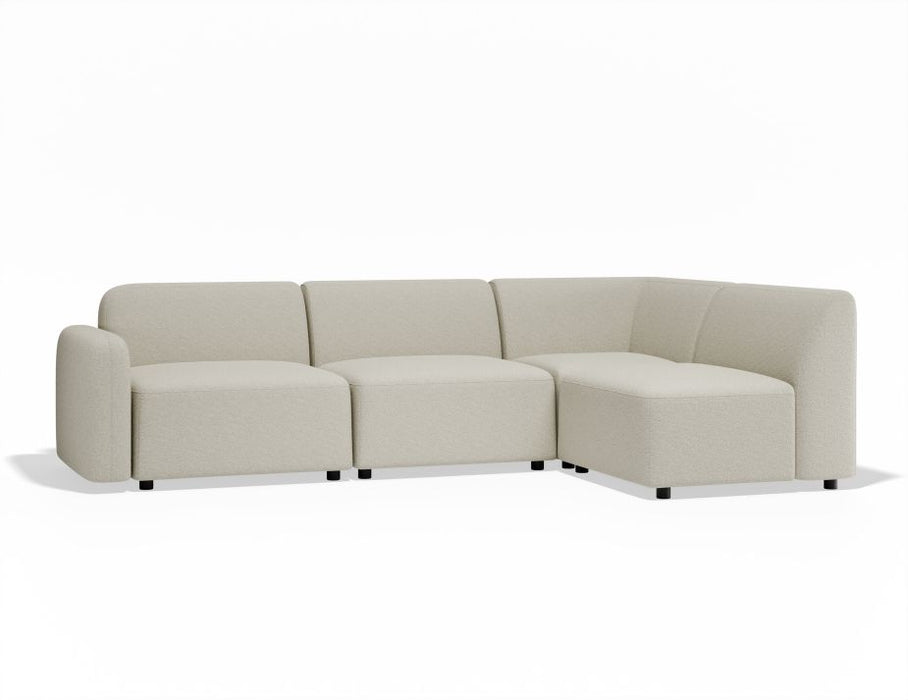 Atticus Modular Sofa - Configuration A Right Chaise Return - Ivory Cream Fabric