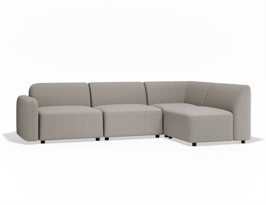 Atticus Modular Sofa - Configuration A Right Chaise Return - Oyster Grey Fabric