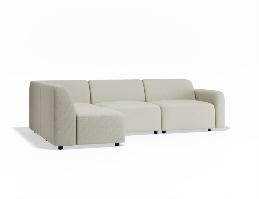 Atticus Modular Sofa - Configuration B Left Chaise Return - Ivory Cream Fabric