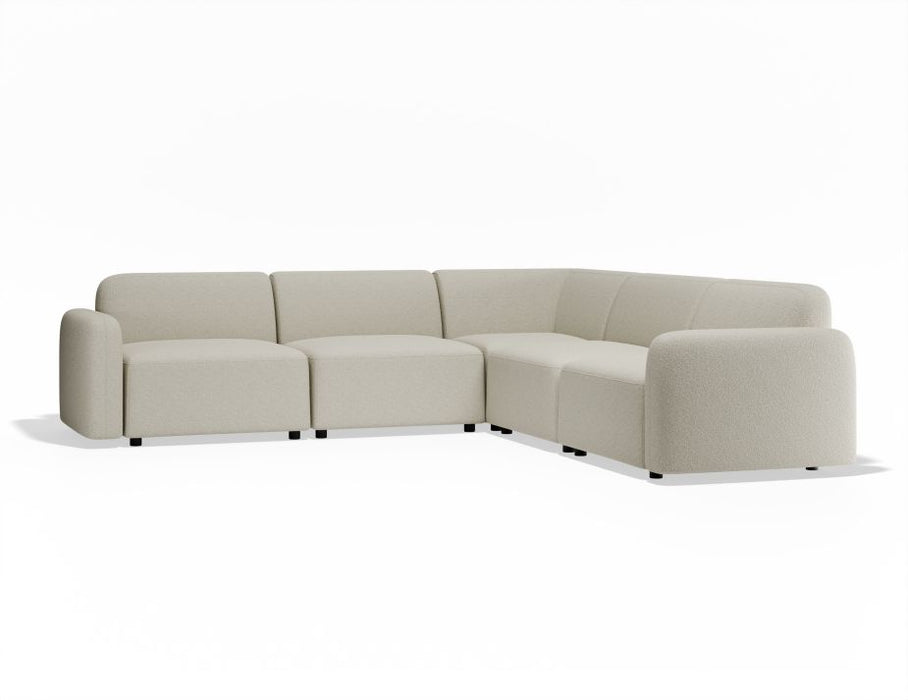 Atticus Modular Sofa - Configuration C Corner - Ivory Cream Fabric