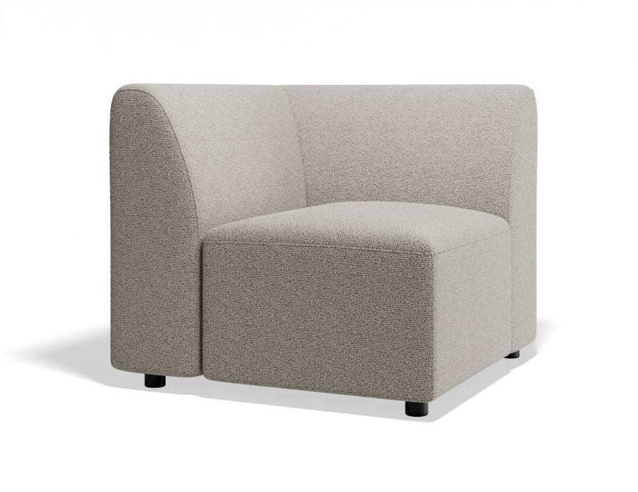 Atticus Modular Sofa Section - Corner - Oyster Grey Fabric