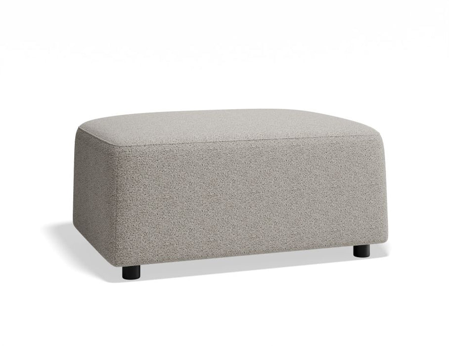 Atticus Ottoman - Oyster Grey Fabric