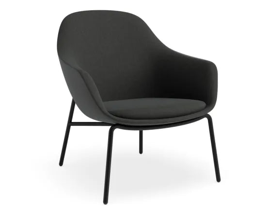 Core Lounge Chair - 4 Post Base - Dark Grey, Metal