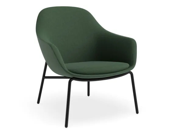 Core Lounge Chair - 4 Post Base - Green, Metal