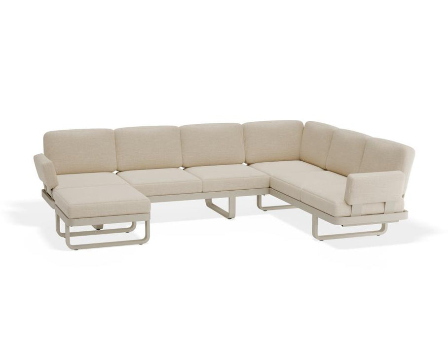 Delmar Config F - Outdoor - Latte - Husk Cushions