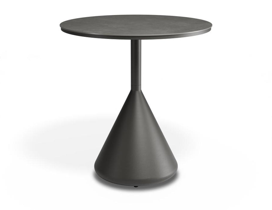 Kora Cafe Table 71cm Dia - Outdoor - Charcoal - Basalt Ceramic Top