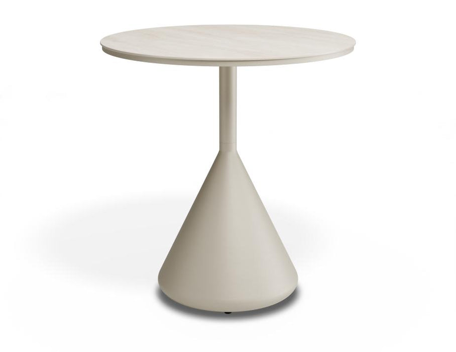 Kora Cafe Table 71cm Dia - Outdoor - Latte - Dune Ceramic Top