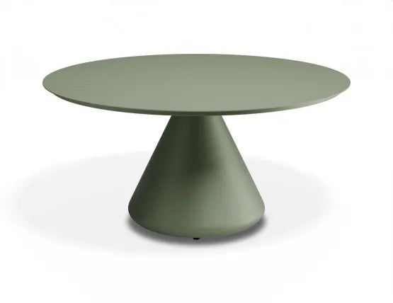 Kora Coffee Table 90cm Dia - Outdoor - Eucalyptus Green, Aluminium