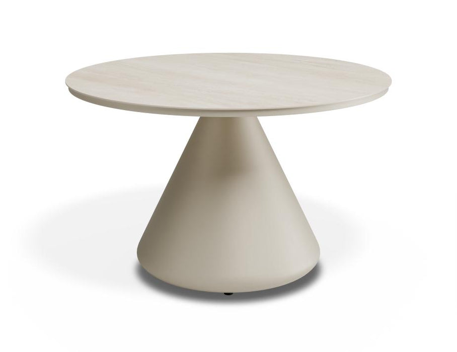 Kora Coffee Table 71cm Dia - Outdoor - Latte - Dune Ceramic Top