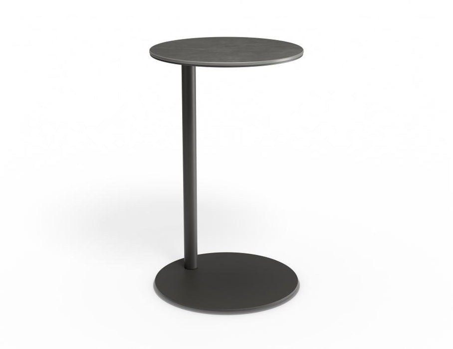 Lira Side Table - Outdoor - Charcoal - Basalt Ceramic