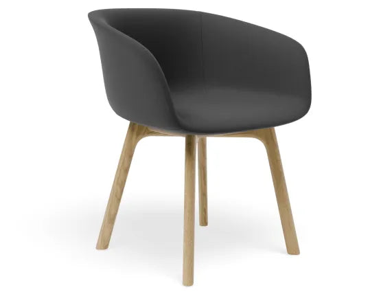Lonsdale Armchair - Natural - Dark Grey Fabric