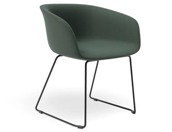 Lonsdale Armchair - Sled - Green Fabric