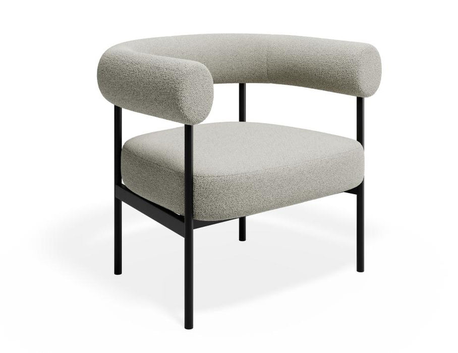 Marlowe Occasional Chair - Black Legs - Ivory Cream Fabric