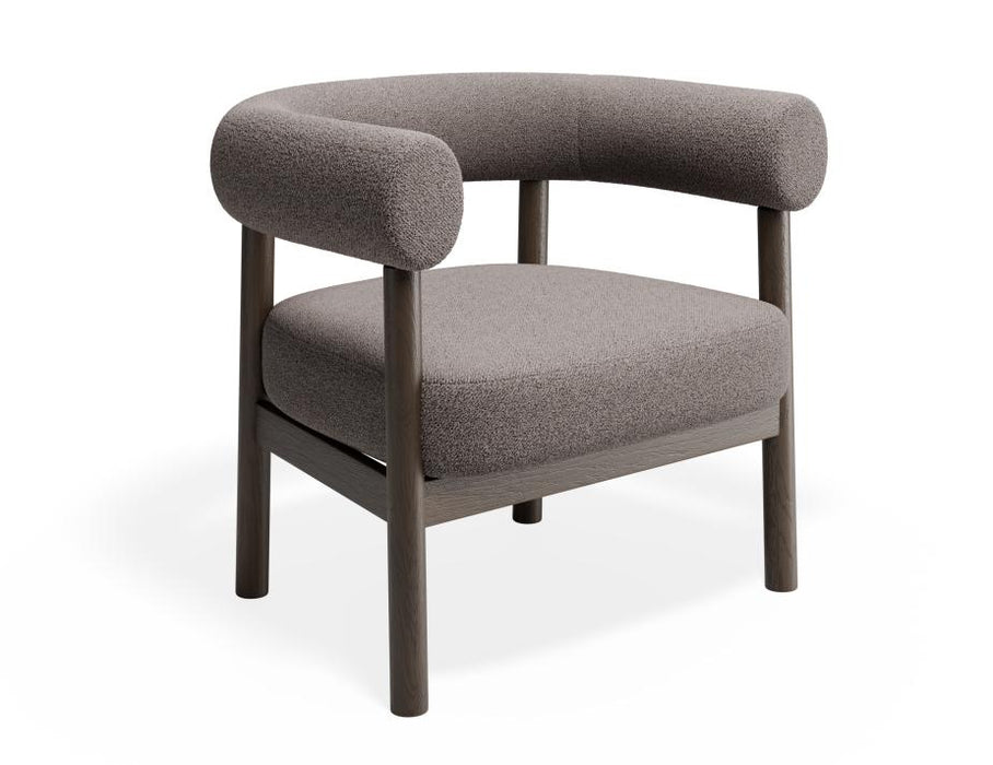 Marlowe Occasional Chair - Smoked Oak Legs - Oyster Grey Fabric