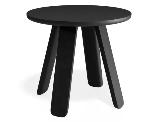 Mateo Side Table - Round - Black Ash - 50cm