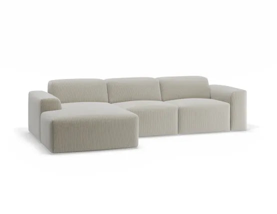 Monaco Sofa - Config C with Left Chaise - Custom Upholstered - Category A Upholstery, Wood, 291cm W