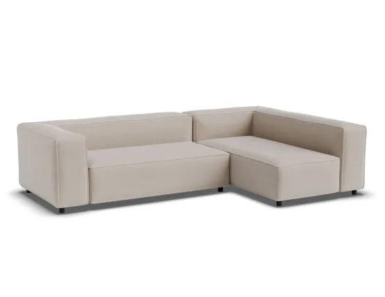 Nolia Modular Sofa - 3 Seater with Chaise - Beige - 3 Seater with Right Chaise, 104cm W