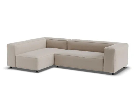 Nolia Modular Sofa - 3 Seater with Chaise - Beige - 3 Seater with Left Chaise, 104cm W