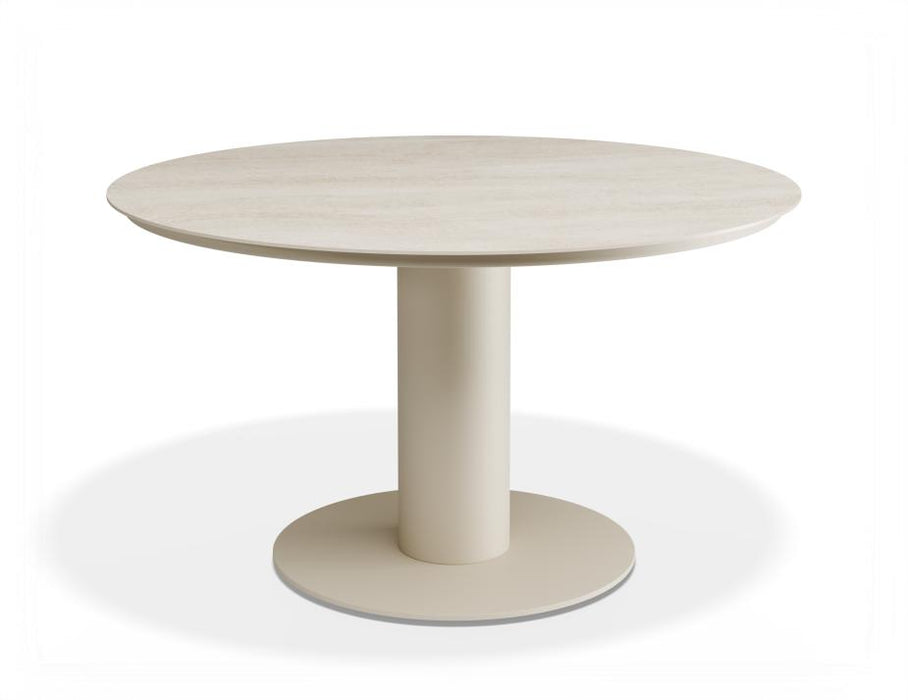 Loma LOW Dining Table Latte 120cm - Outdoor - Dune Ceramic Top