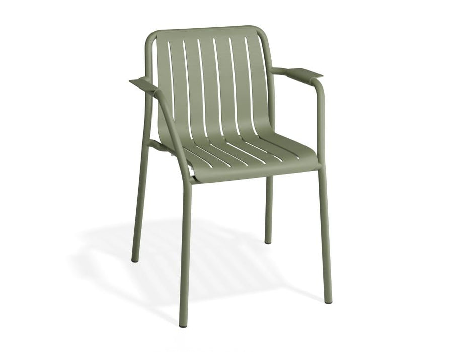 Roku Armchair - Outdoor - Eucalyptus Green - Chair with Husk Cushion
