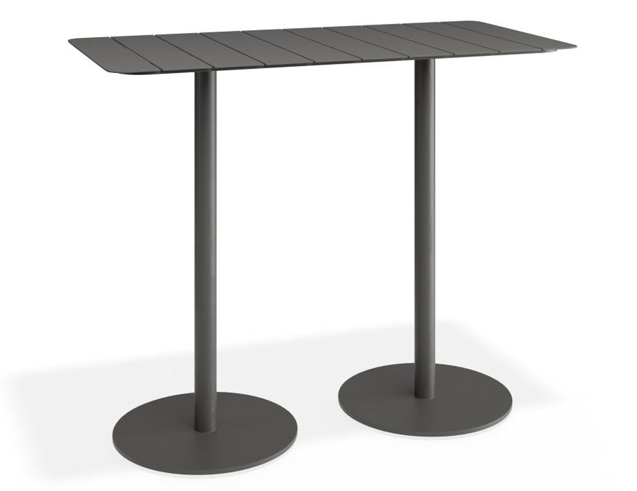 Roku Rectangle High Bar Table - Outdoor - Charcoal