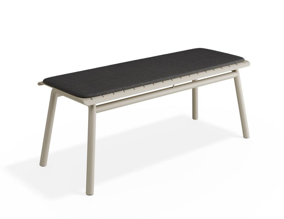Roku Bench 120cm - Outdoor - Latte - Bench with Granite Grey Cushion