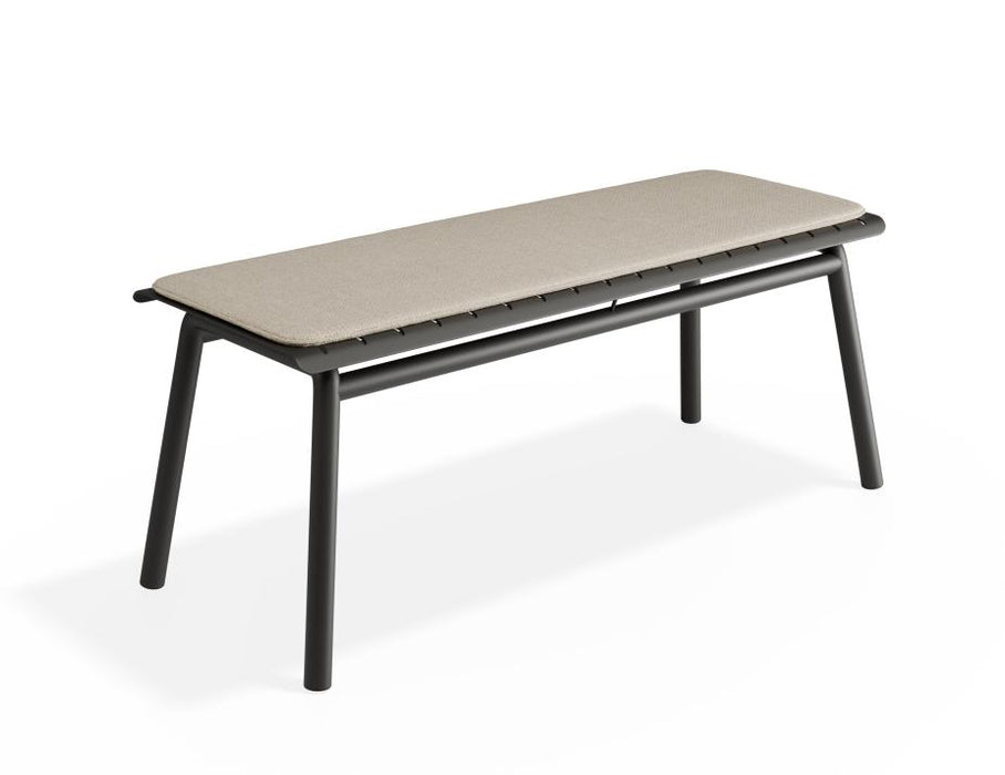 Roku Bench 120cm - Outdoor - Charcoal - Bench with Husk Cushion